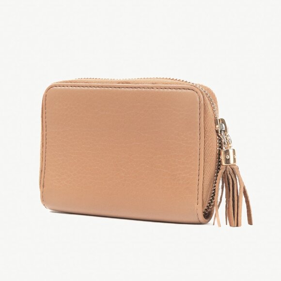 Gucci Soho Disco Rose Beige Leather GG Tassel Wallet - Picture 3 of 9